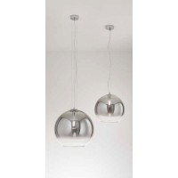 PLANET Závěsné svítidlo, základna kov, povrch chrom/mosaz, stínítko sklo hnědá/kouřová/jantarová, pro žárovku 1x60W, E27, 230V, IP20, tř.2, rozměry dle typu, vč závěs kabelu l=1500mm, lze zkr.
