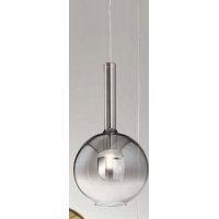 LOLLIPOP Závěsné svítidlo, základna kov, povrch chrom, stínítko sklo kouřové/jantarové/zlaté/zelené/měděné, pro žárovku 1x40W, E27, 230V, IP20, tř.1, rozměry dle typu, vč závěs kabelu l=2500mm, lze zkr.