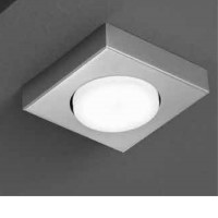 BOTTONE Stropní nebo nástěnné svítidlo, těleso hliník, povrch bílá/hnědá/matný, pro žárovku 1x15W, GX53, 230V, IP20, tř.1, rozměry 115x115x25mm.