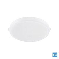 AGILO Stropní podhledové svítidlo kruhové, těleso hliník, povrch bílá, difuzor opál, LED 8W/800lm, 13W/1300lm, 20W/2500lm, neutrální 4000K, 230V, IP65, tř.2, rozměry dle typu.