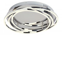 SELENA Stropní svítidlo, základna kov, povrch chrom, difuzor plast opál, LED 30W/2400lm, 40W/3200lm, neutrální 4000K, 230V, IP20, tř.2, rozměry dle typu.