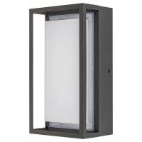MENDOZA Nástěnné venkovní svítidlo, těleso hliník, povrch černá antracit, difuzor plast opál, LED 6,5W, teplá 3000K, 530/550lm, 230V, IP65, tř.1, rozměry dle typu.