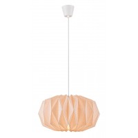 ORMINI Závěsné svítidlo, základna kov, povrch bílá, stínítko papír bílá, pro žárovku 1x25W, E27, 230V, IP20, tř. 1, rozměry d=430mm. h=235mm, vč závěs kabelu l=1400mm, lze zkrátit.