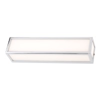INFO EGO 360MM Nástěnné svítidlo, těleso kov, povrch chrom lesk, difuzor sklo opál, pro žárovku 2x28W, E14, 230V, do koupelny IP44, tř.1, 73x80x360mm