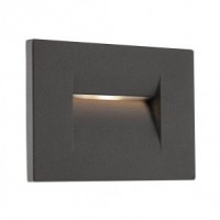 INNER Vestavené venkovní svítidlo do stěny, těleso hliník, povrch bílá, nebo šedá tmavá, LED 1x3W, 106lm, teplá 3000K nebo neutrální 4000K, 230V, IP65, tř.1, rozměry 107x75x65mm, svítí dolů