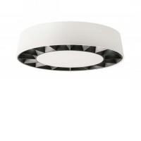 OKU Stropní venkovní svítidlo, těleso hliník, povrch bílá/tmavě šedá, krycí plast čirý, LED 12W, teplá 3000K, 956lm, Ra80, 230V, IP65, rozměry d=176mm, h=40mm.