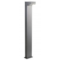 CAPE Sloupkové venkovní svítidlo, těleso hliník, povrch tm. šedá, krycí sklo čiré, LED 13W, teplá 3000K, vyzař. úhel 20°x40°/20°x90°, Ra80, 230V, IP65, tř.1, rozměry 150x130mm, h=900mm, svítí dolů.