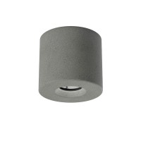 FUNN Stropní bodové venkovní svítidlo, těleso beton, povrch slonová kost/tm. šedá/hliněná, krycí sklo čiré, LED 9W, teplá 2700K/605lm, teplá 3000K/610lm, vyzař. úhel 38°, Ra80, 230V, IP65, tř.1, rozměry d=120mm, h=106mm.