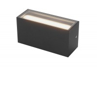 LIMAS Nástěnné venkovní svítidlo, hliník, bílá mat/tm. šedá/ hnědá/černá mat, dif sklo opál, LED 24W/40W, přepín CCT teplá 2700K-3000K, stmív. DALI dle typu, vyzař úhel 100°, Ra80, 230V, IP65, tř.1, rozměry dle typu, svítí nahoru/dolů.