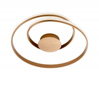 TORSION Stropní nebo nástěnné svítidlo, těleso hliník, povrch bronz mat/bílá mat, difuzor silikon, opál, LED 30W, teplá 3000K/2490lm nebo neutrální 4000K/2619lm, Ra80, stmív 3x vyp/zap vypínačem, 230V, IP20, tř.2, rozměry d=550mm, h=200mm