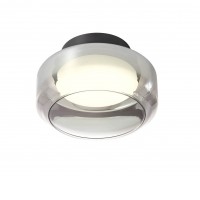 SOLERA Stropní svítidlo, základna kov, povrch černá, dif plast opál, stínítko sklo kouřové, LED 18W/1257lm, 24W/1731lm, 36W/2347lm, přepín CCT teplota teplá 3000K/neutr 4000K, Ra94, 230V, IP20, tř.1, rozměry dle typu.