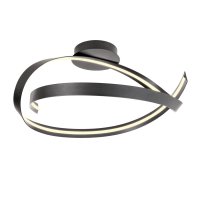 IMPULS Stropní svítidlo, základna hliník, povrch bílá/zlatá mat/černá, dif plast opál, LED 34W, 2380lm, teplá 3000K, stmív. STEP, 230V, IP20, tř.2, rozměry d=600mm, h=240mm.
