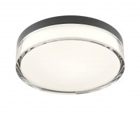 FRISBI Stropní svítidlo, základna kov, povrch černá/bílá/chrom, dif plast opál a čirý, LED 8W/12W/18W, teplá 3000K/neutrální 4000K nebo přepín CCT teplota teplá 3000K/neutr 4000K, Ra90, 230V, IP44, tř.1, rozměry dle typu.