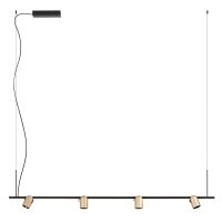 KOBE Závěsné bodové svítidlo, nast. směr svícení, těleso hliník, povrch černá a stříbrno-kávová, LED 25W, teplá 2700K/1812lm, 3000K/2036lm, stmív. TRIAC, 230V, IP20, tř.1, 1500x90mm, vč. závěs. lanka l=2318mm, lze zkrátit.