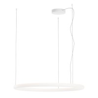 HALLEY Závěsné svítidlo, základna kov, povrch bílá, dif plast opál, LED 40W/50W/60W/80W/100W, přepín CCT teplota teplá 2700K/3000K/neutr. 4000K, stmív. TRIAC, Ra90, 230V, IP20, tř.1, rozměry dle typu.