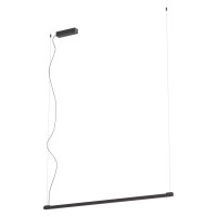 CRISP Závěsné svítidlo, hliník, povrch stříbrnokávový/hnědý/černý, LED 36W/41W/48W, teplá 2700K/teplá 3000K, stmív. TRIAC, Ra90, 230V, IP20, tř.1, rozměry d=25mm, šířka dle typu, vč. záv. kabelu l=2071,5mm, lze zkr.