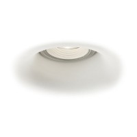 DINGO S FRAMELESS Stropní, vestavné, bodové, bezrámečkové svítidlo, oblý komínek, výklopné +-20°, těleso sádra, pro žárovku 1x50W, Gx5,3, 12V, IP20, rozměry d=155mm, h=150mm