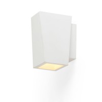 KUBIS Nástěnné svítidlo, těleso sádra, povrch bílá, pro žárovku 1x40W, G9, 230V, IP20, tř.1, rozměry 145x80x115mm, svítí nahoru/dolů