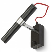 VIPER-WL-LED Nástěnné svítidlo, nastavitelný směr svícení, těleso kov, povrch chrom lesk a lak černá mat s červenými detaily, LED 1x3W, teplá 3000K, 100lm, Ra80, 230V, IP20, tř.1. rozměry 100x50x132mm, vč. vypínače