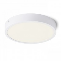HUE R22 LED Stropní přisazené svítidlo, základna kov, povrch dle typu, difuzor plast opál, LED 1x22W, teplá 3000K, 2160lm, Ra80, 230V, IP20, tř.2. rozměry d=228mm h=34mm