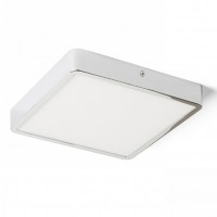 HUE SQ22 LED DIMM Stropní přisazené svítidlo čtvercové, základna kov, povrch dle typu, difuzor plast opál, LED 1x24W, teplá 3000K, 2160lm, Ra80, 230V, stmív TRIAC, IP20, tř.2. rozměry 228x228x34mm