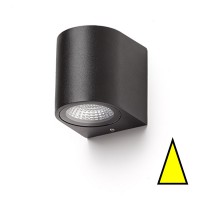 ZACK I LED 1X3W IP54 Nástěnné venkovní bodové svítidlo, základna hliník, povrch šedočerná antracit, sklo čiré, LED 1x3W, teplá 3000K, 1x213lm, 230V, IP54, tř.1, 80x65x90mm, svítí dolů