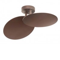 PUZZLE DOUBLE ROUND Stropní/nástěnné svítidlo, nastavitelný sklon svícení, materiál kov, povrch bílá, černá, bronzová, béžová champagne, LED 2X17W, teplá 2700K, nebo 3000K, 3400lm, stmívatelné TRIAC, 230V, IP20, rozměry 375x115mm