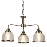 BISTRO Závěsné svítidlo, základna kov, těleso kov, difuzor sklo halofan, pro žárovku 3x7W, E27, 230V, IP20, tř.1. 3 ramena, rozměry sklo d=560mm, h=340mm, včetně závěsu l=880mm, lze zkrátit