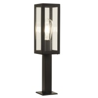 BOX Sloupkové venkovní svítidlo, těleso hliník, povrch lak černá mat, krycí sklo čiré, pro žárovku 1x10W, E27, 230V, IP44, tř.1. rozměry 100x100x460mm