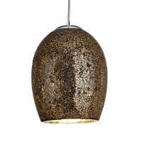 CRACKLE Závěsné svítidlo, základna kov, povrch chrom stříbrná lesk, difuzor sklo, pro žárovku 1x10W, E27, 230V, IP20, tř.1. rozměry sklo d=180mm, h=250mm, včetně závěsu l=1350mm, lze zkrátit