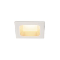 VERLUX LED Stropní vestavné svítidlo, základna hliník, povrch bílá difuzor plast opál, LED 1x10W, teplá 3000K, stmívatelné TRIAC, 230V, rozměry 85x45x85mm, trafo na kabelu