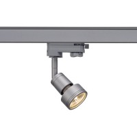 PURI Bodové svítidlo nastavitelný směr svícení, těleso hliník, povrch černá, bílá, šedostříbrná, pro žárovku 50W, GU10 ES50, 230V, d=50mm, l=100mm, pro instalaci na 3f třífázovou napájecí lištu NORDIC ALUMINIUM, nebo EUTRAC