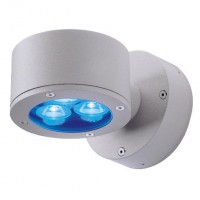 SITRA NÁSTĚNNÁ Nástěnné bodové svítidlo, těleso hliník, povrch šedá kamenná, nebo černá antracit, difuzor sklo čiré, pro LED 1x9W, GX53, 230V, IP54, 100x100x155mm, svítí dolů