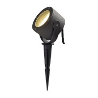 SITRA 360 BODEC GX53 Bodové svítidlo, nastavitelný směr svícení, pro osvětlení záhonů s bodcem, těleso hliník, barva černá antracit, krycí sklo čiré, pro LED 9W, GX53, 230V, IP44, hlavice d=100mm, v=120mm, s bodcem do záhonu