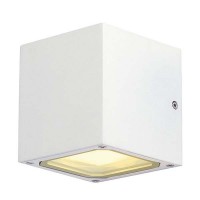 SITRA CUBE Nástěnné svítidlo těeso hliník povrch bílá, černá antracit, hnědá rezavá, difuzor sklo mat, pro LED 2x9W, GX53, 230V, IP44, zař.tř.1, rozměry 115x108x110mm, svítí nahoru/dolů