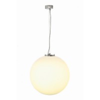 ROTOBALL Závěsné svítidlo, základna kov, povrch šedostříbrná, difuzor plast mat, pro žárovku 1x24W, E27, 230V, IP20, tř.1, rozměry d=400mm/500mm, závěs l=2000mm,