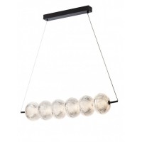VENTURA Závěsné svítidlo, těleso kov, povrch černá, dif plast čirý, LED 6x6W, 4673lm, teplá 3000K, 230V, IP20, tř.1, rozměry 840x150mm, vč závěs lanka l=1300mm, lze zkrátit.