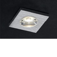 MT118 Vestavné stropní bodové svítidlo, těleso hliník, povrch broušený/bílá mat, difuzor polykarbonát, LED 1x1W, 67lm, neutrální 4000K, 230V, IP20, tř.1, rozměry 30x26x16mm