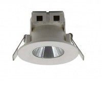 PT Stropní podhledové svítidlo, těleso plast bílá mat/chrom, difuzor plast opál, LED 5W, neutrální 4000K, 330lm, 230V, do koupelny IP44/IP20, tř.2, rozměry d=85mm, h=54mm