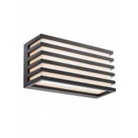 BLAZE Nástěnné venkovní svítidlo, těleso hliník, povrch tm. šedá, difuzor plast opál, LED 12W, 1320lm, teplá 3000K, 230V, IP54, tř.2, rozměry 220x108,5x82mm.