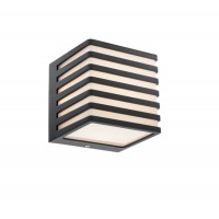 BLAZE Nástěnné venkovní svítidlo, těleso hliník, povrch tm. šedá, difuzor plast opál, LED 12W, 1260lm, teplá 3000K, 230V, IP54, tř.2, rozměry 112x108x105mm.