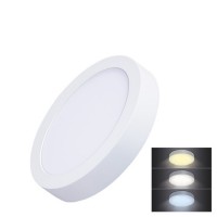 LED mini panel Stropní přisazené svítidlo, těleso hliník, povrch bílá, nebo černá, difuzor plast opál, LED 12W/900lm, 18W/1530lm, 24W/1800lm, CCT přepínatelná teplota teplá 3000K, neutrální 4000K, denní 6000K, 230V, IP20, rozměry dle typu.