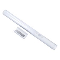 WL912 Svítidlo s PIR senzorem pohybu pro osvětlení skříně, základna kov, povrch bílá, difuzor plast opál, LED 2,5W, 200lm, teplá 3000K, baterie 3,7V, IP20, rozměry l=310mm, nabíjení USB-C.
