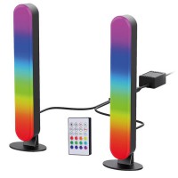 GAMING Náladové osvětlení k PC hře, těleso kov, povrch černá, dif plast opál, LED 200lm, teplá 3000K, dálk. ovl. stmív a RGB, IP20, rozměry 250x30x40mm, napájení USB kabelem.