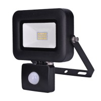 LED reflektor PRO Venkovní svítidlo, reflektor, senzor pohybu, záběr 120°, dosah 7m, čas 5s-7min, nastav. směr svícení, těleso hliník, povrch černá, krycí sklo čiré, LED 10W/20W/30W/50W, denní 5000K, Ra80, 230V, IP44, rozměry dle typu.
