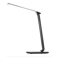 LED LAMP Stolní lampa, materiál plast, povrch černá, nebo bílá, LED 12W, 700lm, 5 stupňů CCT nast teploty světla teplá 3000K, neutr 4000K, denní 6000K, dotyk stmívač, 230V, IP20, tř.1, vč USB nap pro telefon