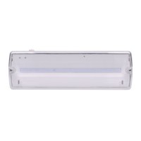 LED nouzové Nouzové svítidlo, výdrž baterie LiFePo4 >3h, těleso plast, povrch bílá, kryt plast čirý, LED 6W, 270lm, 230V, IP20, tř.1, rozměry 352x110x67mm.
