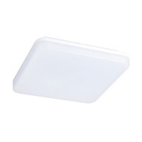 WO730-1 Stropní venkovní svítidlo, těleso plast bílá, difuzor plast opál, LED 15W, 1150lm, neutrální 4000K, Ra80, 230V, IP54, rozměry 220x220x50mm.