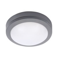 LED 13W, IP65 Venkovní stropní přisazené svítidlo, těleso plast, povrch šedá, nebo bílá, difuzor plast opál, LED 13W, 910lm, neutrální 4000K, 230V, Ra80, IP65, rozměry d=170mm, h=48mm.