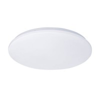 PLAIN Stropní svítidlo, základna kov, povrch bílá, difuzor plast opál, LED 15W, 1200lm, teplá 3000K/neutrální 4000K, 230V, IP20, tř.1, rozměry d=260mm, h=60mm.